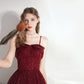 Robe de mariée pour femme, jupe mi-longue rouge