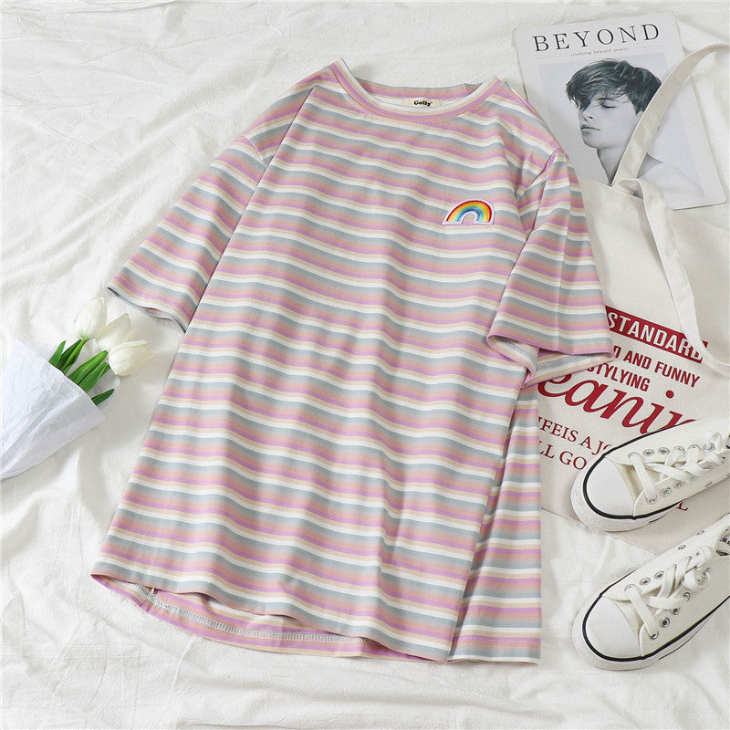 Loose striped top