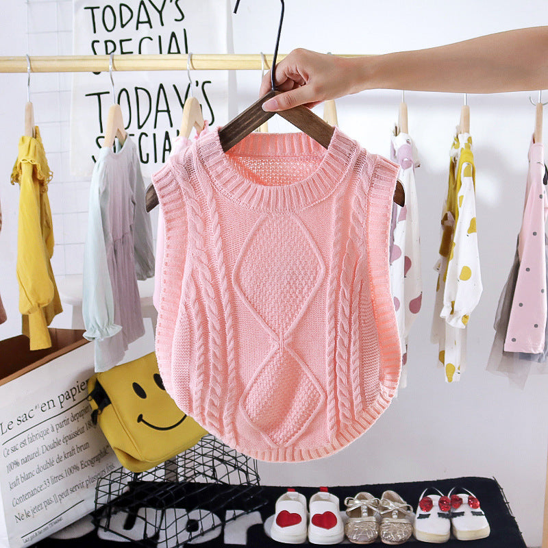 Girls strawberry lapel sweater cardigan