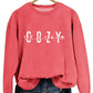 Fashion Printed Cozy Season Autumn Crew Neck Long Sleeve All-match Loose Sweater