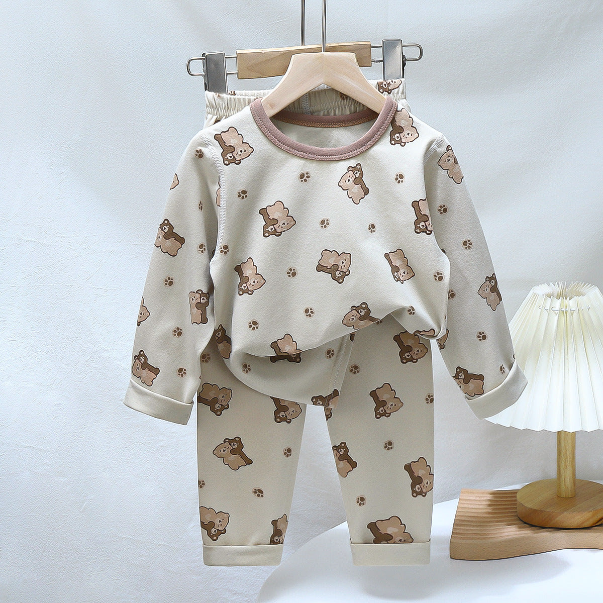 Ensemble de pyjama en coton pour enfants, sous-vêtements pour bébés, vêtements d'intérieur pour garçons, caleçons longs pour filles, haut et bas