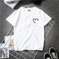 Loose White Couple Wear Short Sleeve