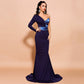 Robe de soirée longue de couleur assortie