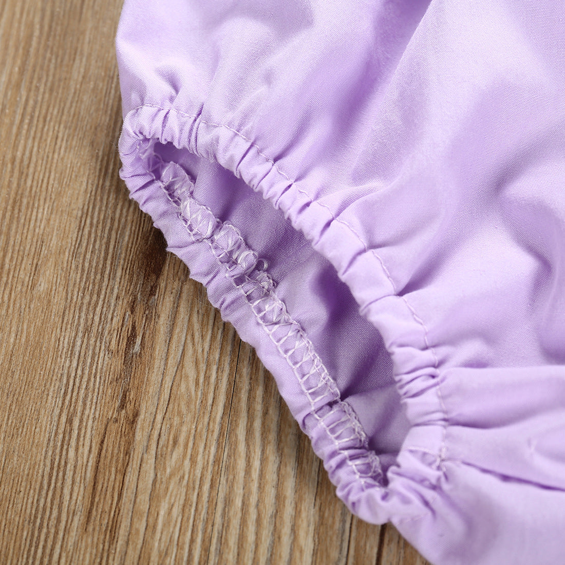 Ensemble de culottes à manches volantes et fleurs de couleur unie pour fille