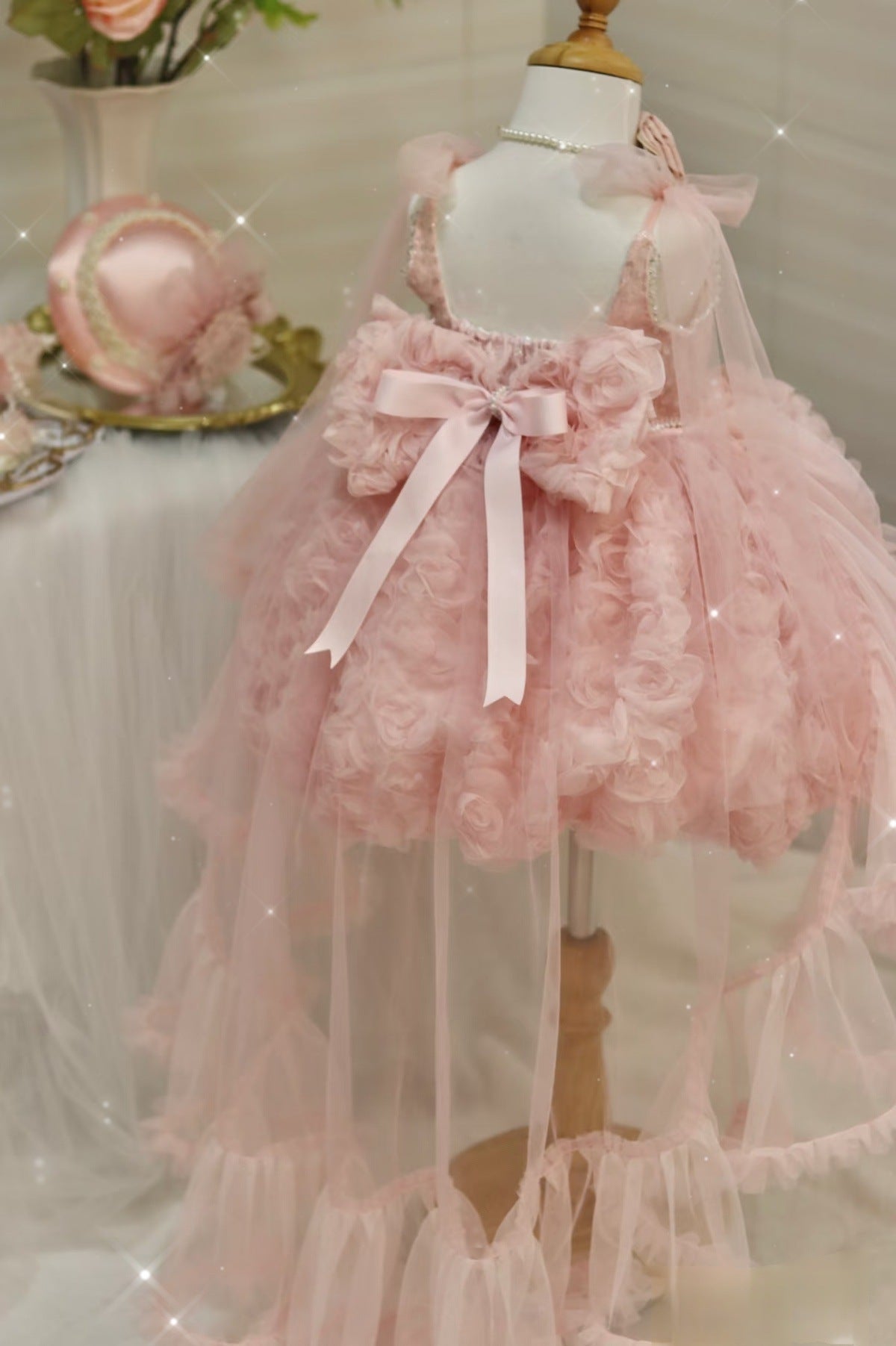 Girls' Versatile Trailing Exquisite High-end Princess Dress