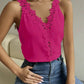 Women's Solid Color Lace Stitching Vest