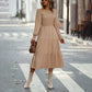 Robe mi-longue cintrée pour les vacances et les loisirs, vêtements pour femmes printemps et automne