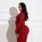 Women's Lacing Hollow Cardigan Long Sleeve Pants Two-piece Suit