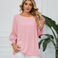 Women's Loose Three-quarter Sleeve Chiffon Top