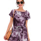 European And American Women's Short Tie-dye Jumpsuit