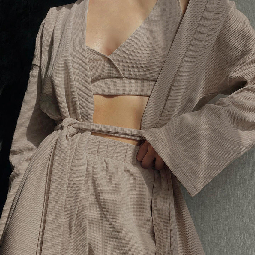 Chemise de nuit à manches longues de style européen et américain