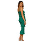 Four-section Elastic Stitching Dress Women