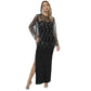 Women's Sequined Tassel Blouse Suspender Dress Two-piece Set