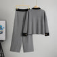 Classic Style Fashion Women's Temperament Coat Wide-leg Pants Two-piece Set