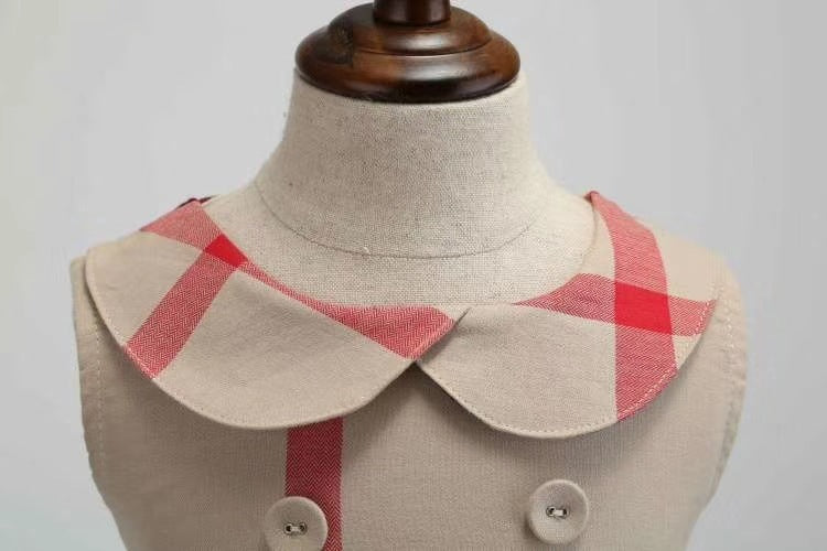 Robe d'été sans manches à double boutonnage pour enfants