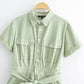 Lace-up waist tooling casual jumpsuit