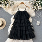 Loose Ruffle Pressed Pleated Maxi Dress