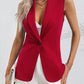 Cardigan Single Button Jacket Sleeveless Round Neck