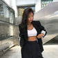 Women's mid-length casual jacket