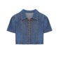 Vintage Denim Tied Shirt Women's Summer