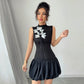 Color Blocked Polyester Women's Dress