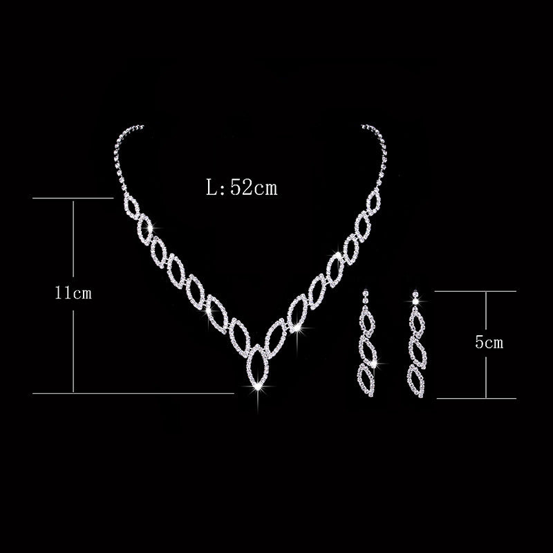 Wedding Jewelry Classic EARRINGS NECKLACE BRIDAL Suit 451 Factory Direct Sales