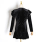 Robe mini trapèze taille haute