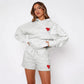 Pullover Loose Pullover Hooded Valentine's Day Two-piece Set