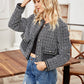 Women's long-sleeved loose little fragrant short coat