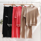 Ensemble deux pièces en tricot de soie glacée de style classique pour femme, printemps et été