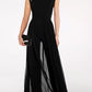 Women's Stitching One-piece Slim-fit Round Neck Sleeveless Solid Color Jumpsuit