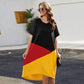 Women's Round Neck Short Sleeve Mid-length Irregular Loose Dress