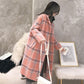 Loose thick knitted sweater coat