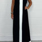 Casual Loose Contrast Color V-neck Sleeveless Long Dress