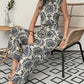 Womens Printed Sleeveless Top And Wide-Leg Pants Set