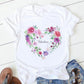 T-shirt à manches courtes imprimé floral tendance
