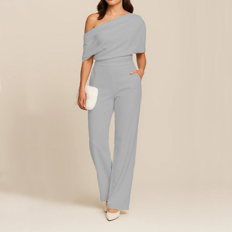 Fashion Slimming One-Shoulder Women's Jumpsuit