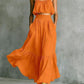 Two-piece High-waist Flared Skirt Set