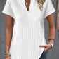 T-shirt à col montant et tube ouvert en mousseline de soie pour femme
