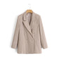 Women's Temperament Light Mature Straight Double-breasted Casual Suit Jacket
