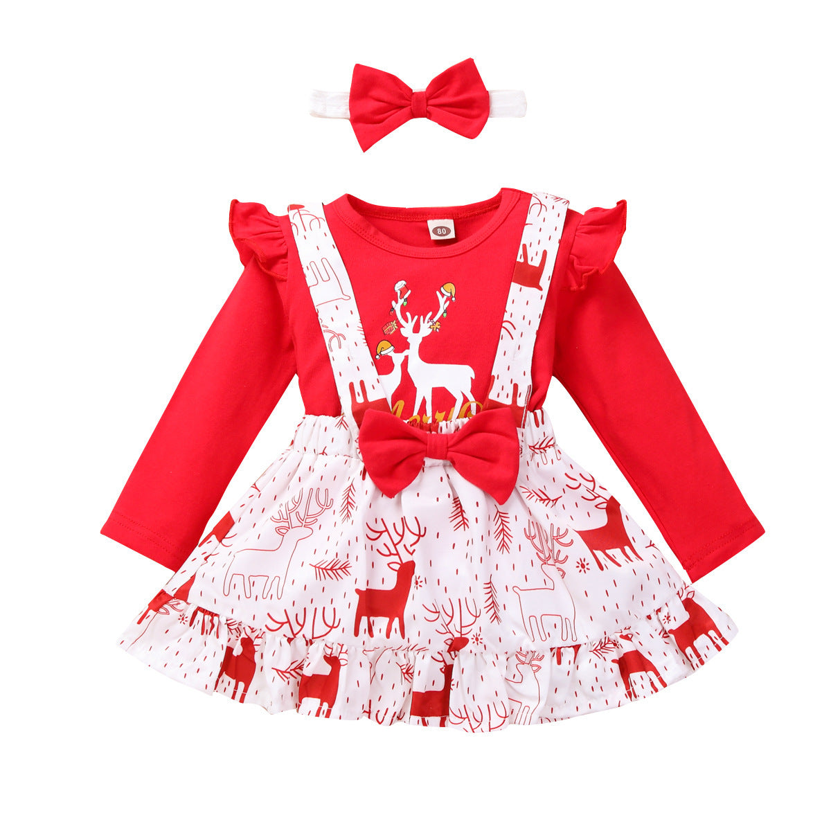 Nouvelle robe à bretelles à manches volantées en élan