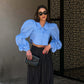Women's Versatile Leisure Puff Sleeve Shirt