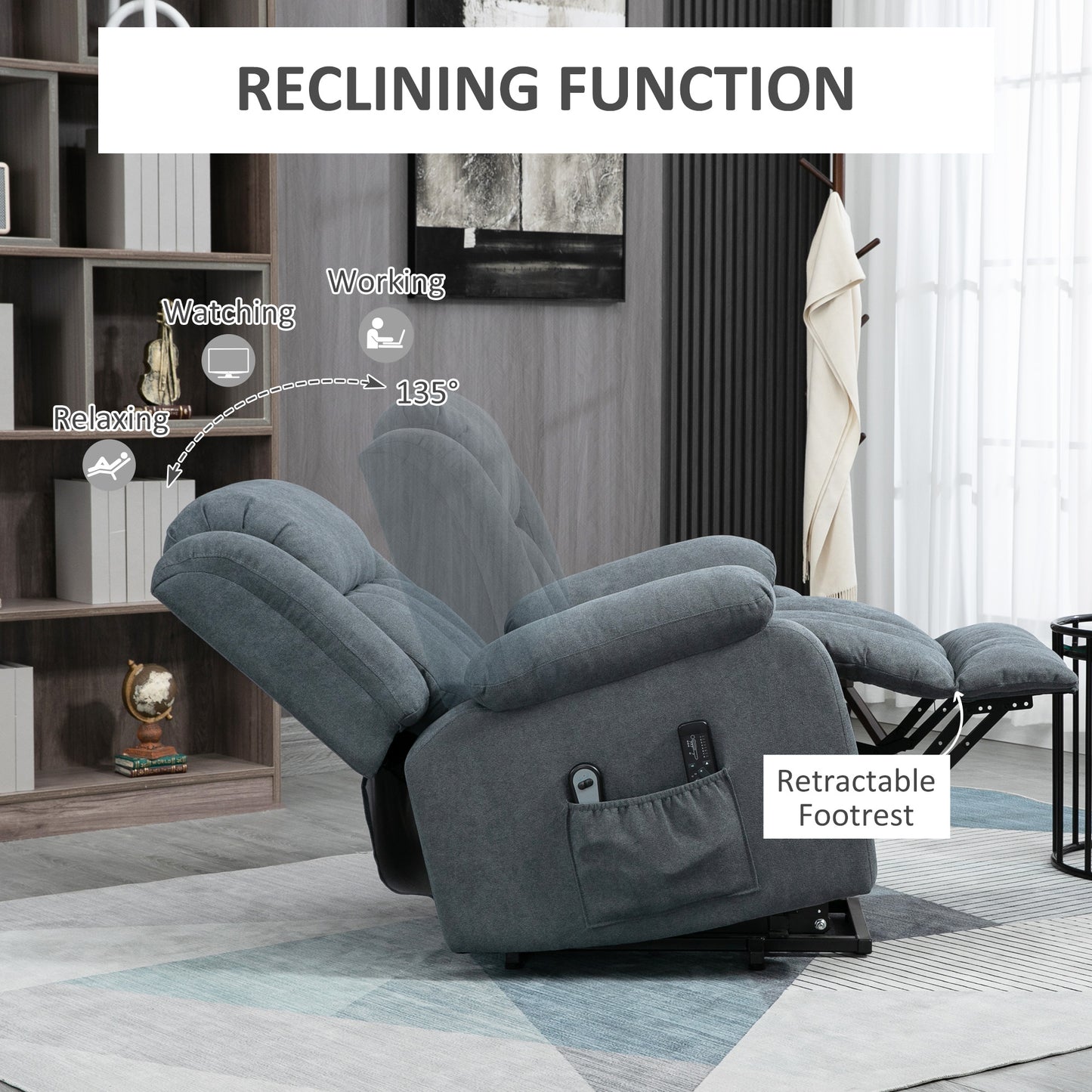 Power Lift Chair for Elderly Big and Tall with Massage