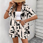 Printed Set Loose-fitting Shirt And Shorts Two-piece