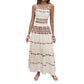 Tassel Ribbon Sling Top Two-piece Overskirt Suit