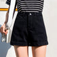 High Waisted Smoked Gray Denim Shorts For Women