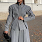 Fashion Waist-controlled Small Suit A- Line Skirt Two-piece Suit