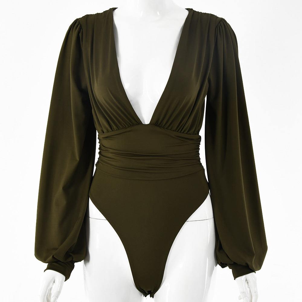 Casual high-end stitching slim-fit jumpsuit