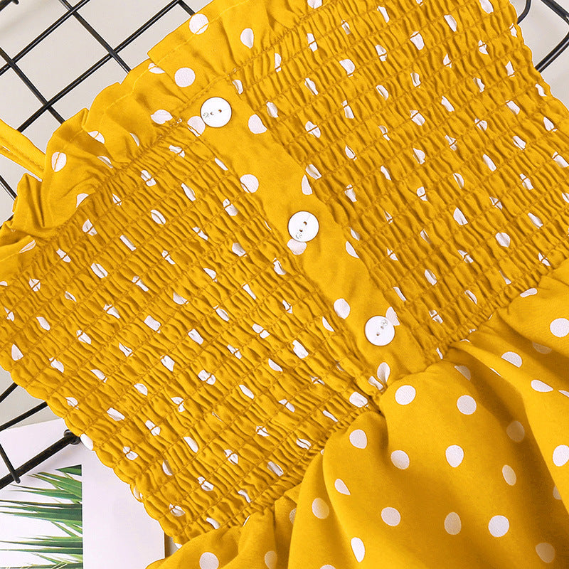 European and American Girls Western Style Polka Dot Dress