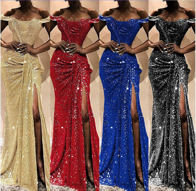 Robe de soirée asymétrique 